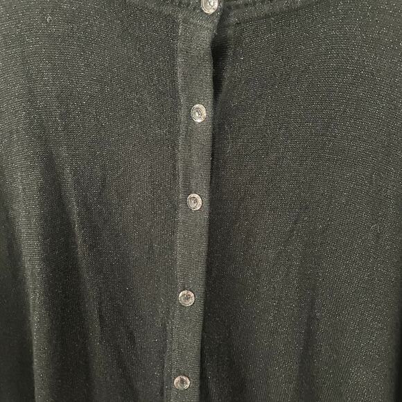 Fenn Wright Mason Black w/Sliver Threads Cardigan Sweater Sz 3X - Picture 2 of 5